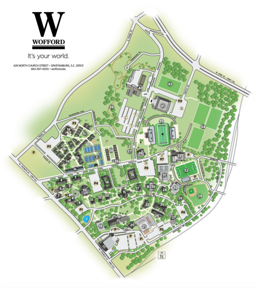 Wofford College Campus Map Wofford College Energy & Sustainability Storyboard   Campus Map